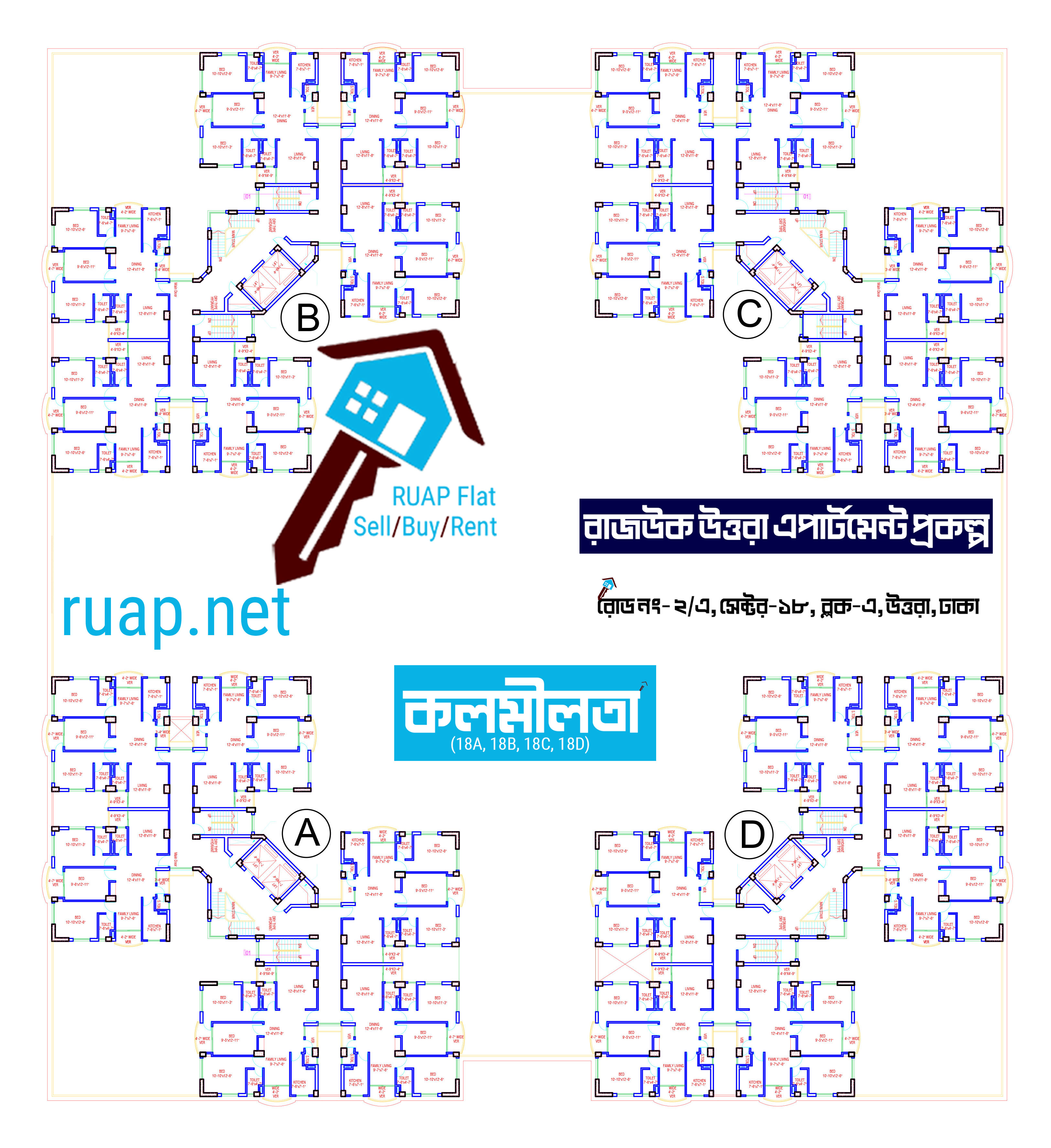 টিপিক্যাল ফ্লোর প্ল্যান — Kolmilota