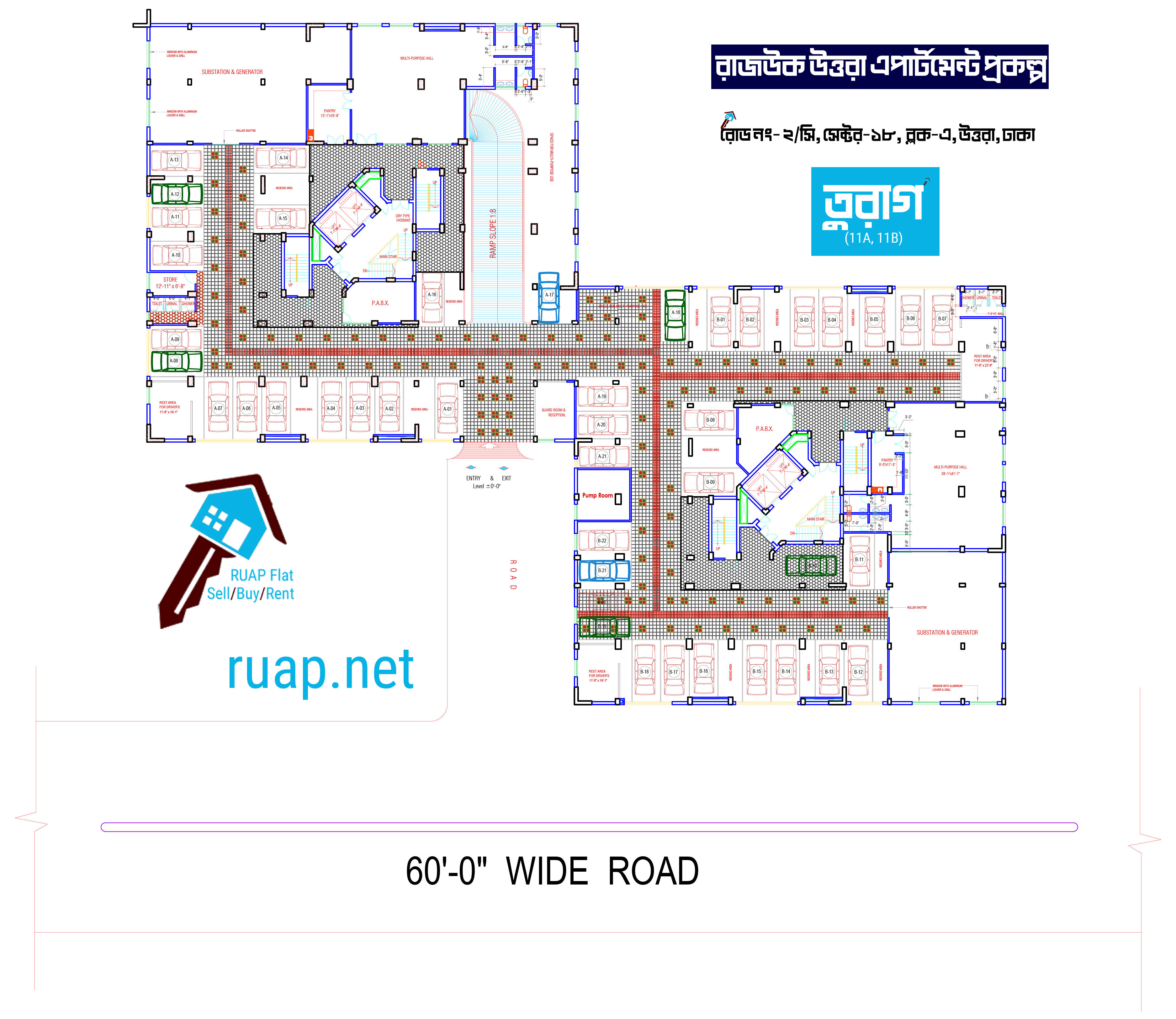 গ্রাউন্ড ফ্লোর প্ল্যান — Turag